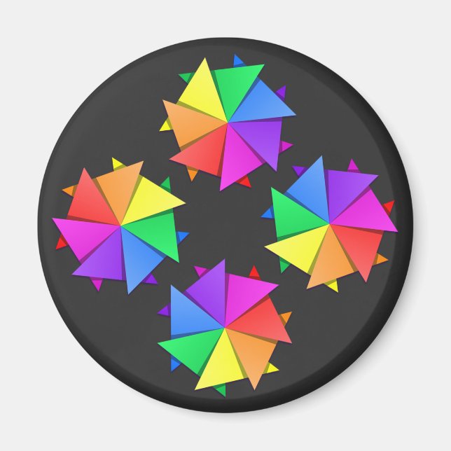 Íman origami arco-íris (Frente)