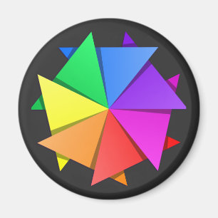 Íman origami do arco-íris