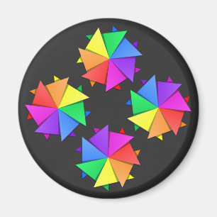 Íman origami do arco-íris