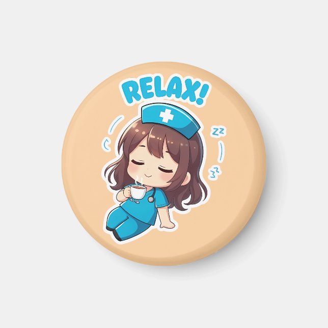 Íman Original Chibi Nurse 3.0 - Relax (Frente)