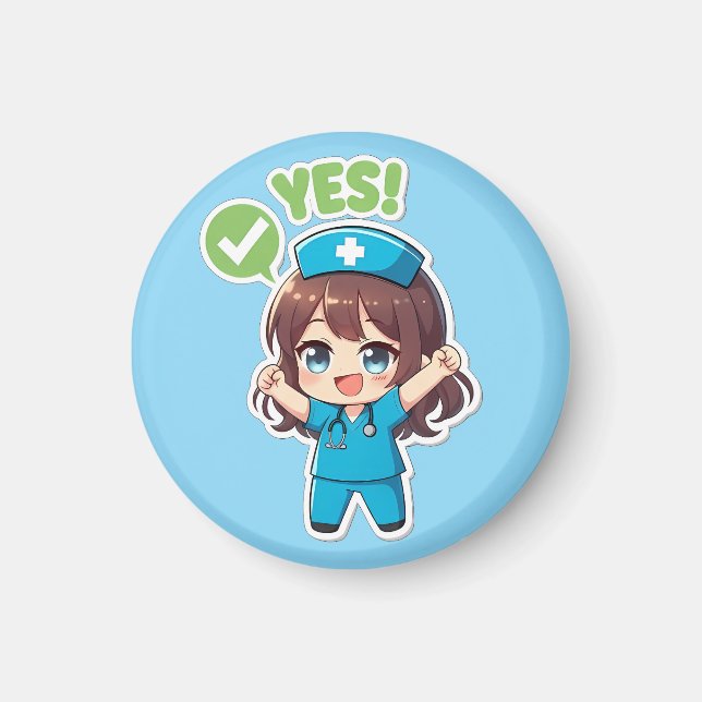 Íman Original Chibi Nurse 3.0 - Yes (Frente)