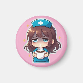Íman Original Chibi Nurse - Coffee with Tired