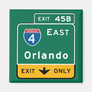 Íman Orlando, FL Road Sign