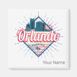 Íman Orlando Florida EUA Skyline Vintage EUA
