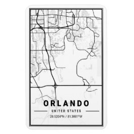 Íman Orlando Florida EUA Viagem City Map Poster