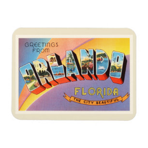 Íman Orlando Florida FL Antiga Viagens vintage Souvenir