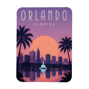 Íman Orlando Flórida Palma Pôr do Sol Silhueta Férias