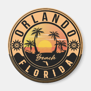 Íman Orlando Florida Retro Sunset Souvenirs