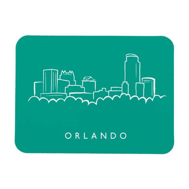 Íman Orlando Florida Skyline (Horizontal)
