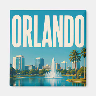 Íman Orlando Lago Eola e Skyline do Centro