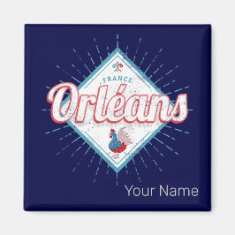 Íman Orleans Loiret França Retro Rooster Vintage