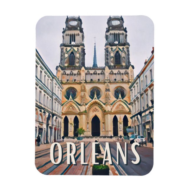 Íman Orléans Photo Vintage (Vertical)