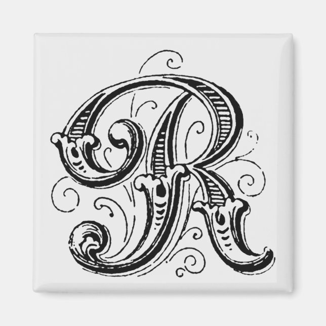 Íman Ornamentado Monograma 'R' - Magnet (Frente)