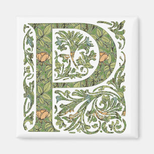 Íman Ornamentado P Monograma Floral Leafy