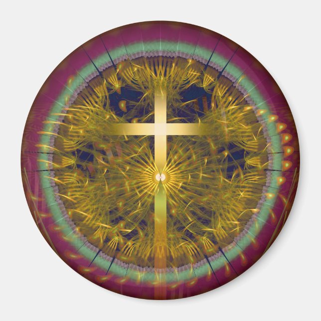 Íman ornamento à volta da arte fractal (Frente)