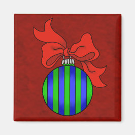 Íman Ornamento Azul e Verde com Vermelhos - Magnet