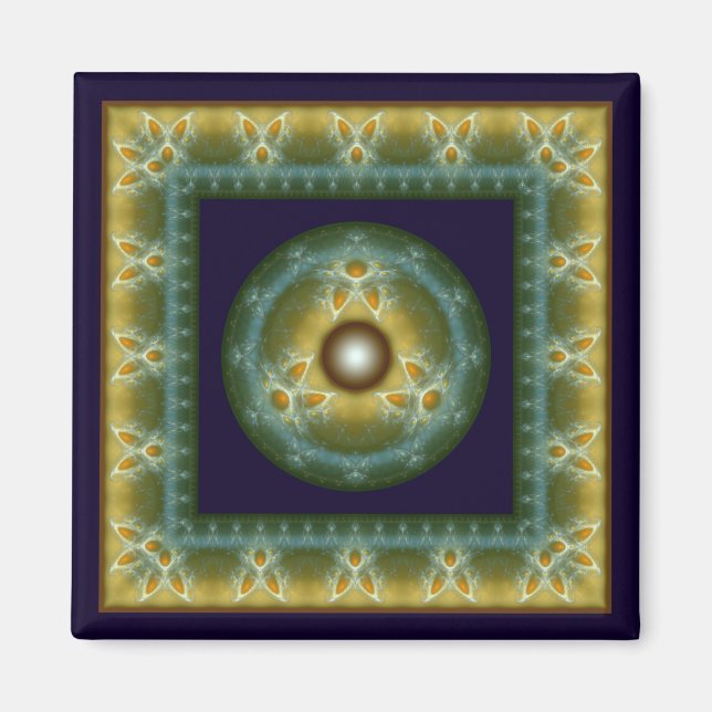 Íman Ornamento colorido simbólico místico (Frente)