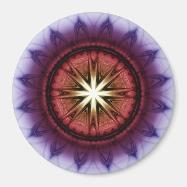 Íman Ornamento fractal simbólico místico (Frente)