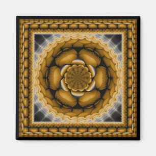 Íman Ornamento radiante floral brilhante