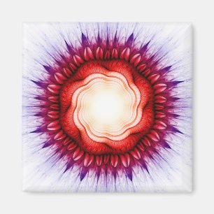 Íman Ornamento vermelho floral