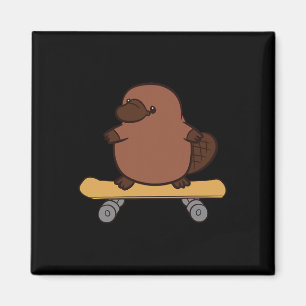 Íman ornitorrinco skateboard ornitorrinco fofo skate