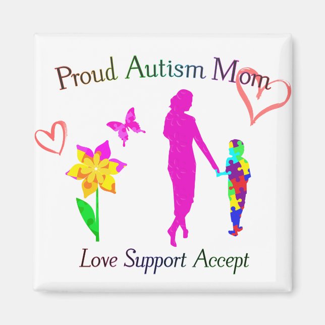 Íman Ororgulhoso Autismo Mãe (Frente)