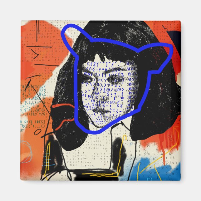 Íman Orphan Black | Abstrato MK Clone - Projeto Leda (Frente)