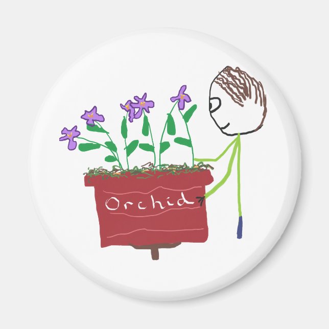 Íman Orquídea crescendo (Frente)
