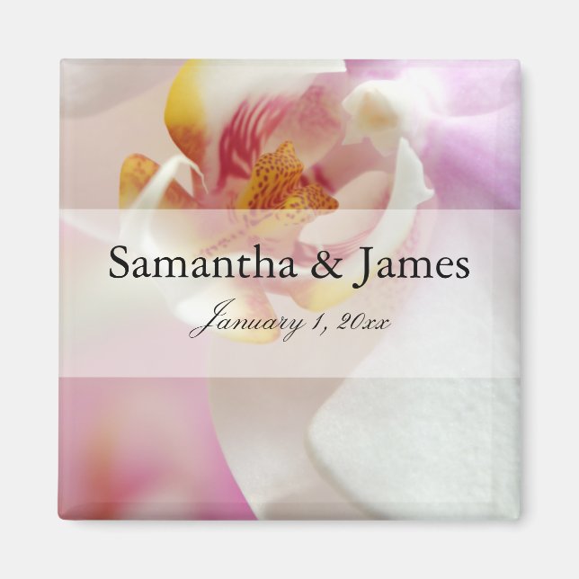 Íman Orquídea dentro Dark Vermelha e Branca (Frente)