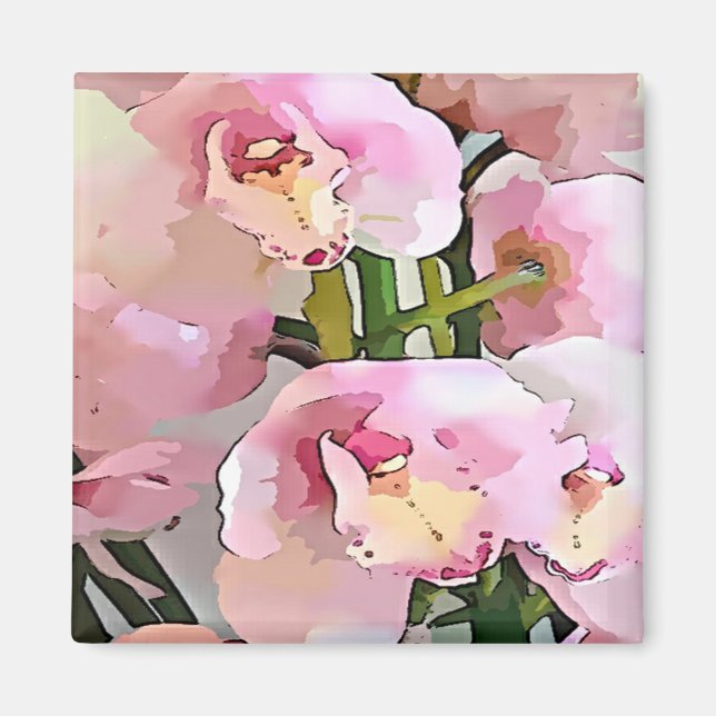 Íman Orquídea Rosa (Frente)
