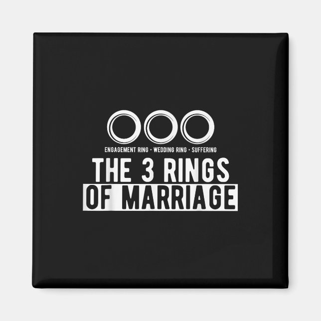 Íman Os 3 Anéis Do Casal De Noite De Casamento Casament (Frente)
