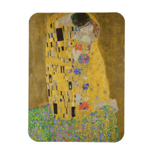 Íman Os Amantes Abraço Beijando de Gustav Klimt