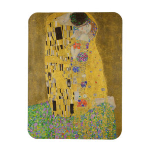 Íman Os Amantes Abraço de Beijo por Gustav Klimt