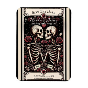 Íman OS AMANTES Tarot Esqueleto Amor Salve a Data