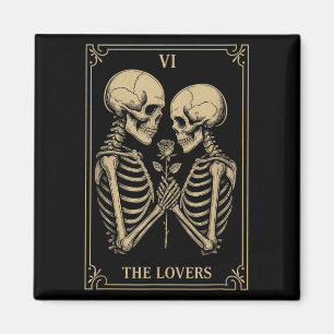 Íman Os Amantes Tarot Skeleton Tornam O Romance Gótico.