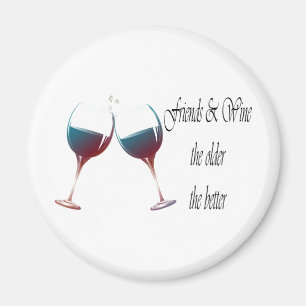 Íman Os amigos e Wine mais velho o ímã engraçado mel
