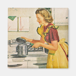 Íman os anos 40 que cozinham a dona de casa
