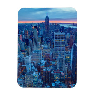 Íman Os arranha-céus de Manhattan são iluminados