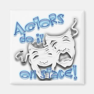 Íman Os atores fazem ímã do -Palco