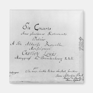 Íman Os concertos de Brandemburgo, 1721