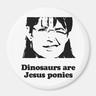Íman Os dinossauros são pôneis de Jesus