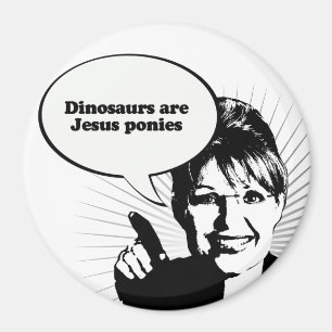 Íman Os dinossauros são pôneis de Jesus