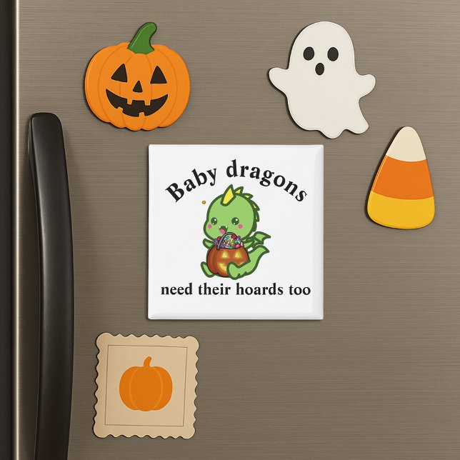 Íman Os Dragões Bebês também precisam de suas capas par (Baby Dragons need their hoards too kid friendly Halloween design)