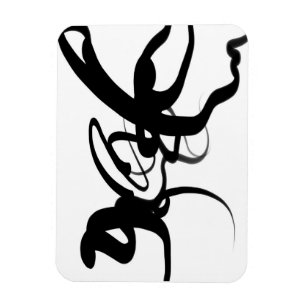 Íman Os drivers: Abstrato preto e branco