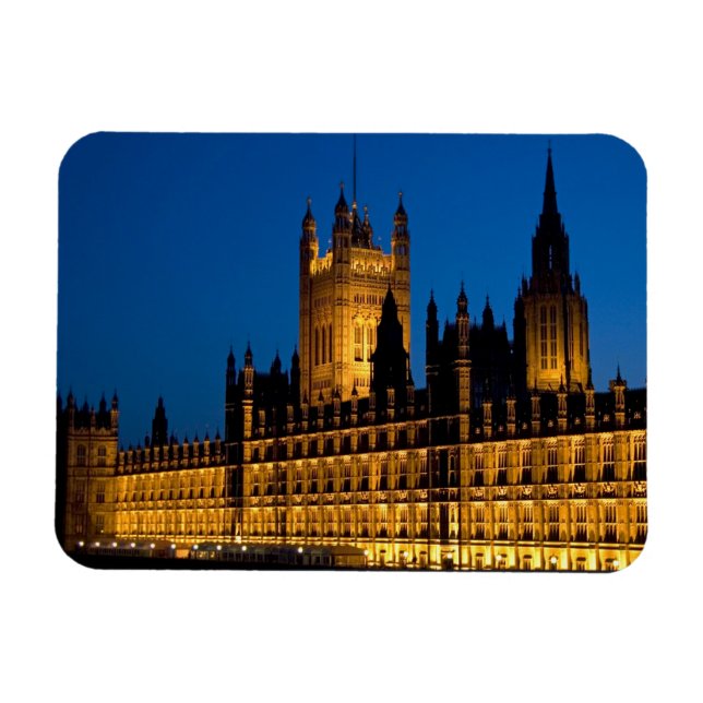 Íman Os Edifícios do Parlamento à noite na cidade de (Horizontal)