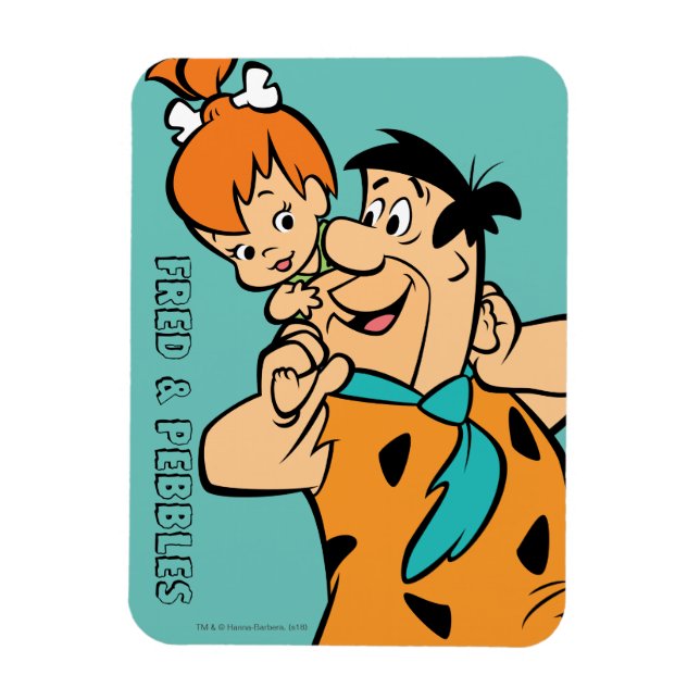 Íman Os Flintstones | Fred & Pebbles Flintstone (Vertical)