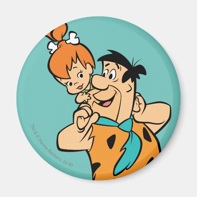 Íman Os Flintstones | Fred & Pebbles Flintstone (Frente)