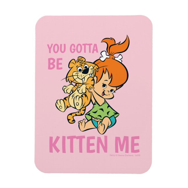 Íman Os Flintstones | Pebbles e seu tigre (Vertical)