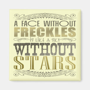 Íman Os Freckles são impressionantes