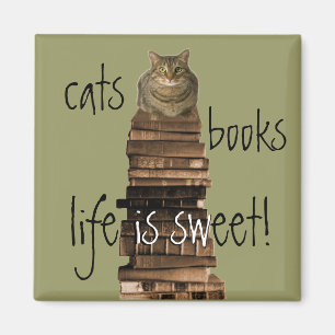 Íman os gatos, livros, vida são doces!